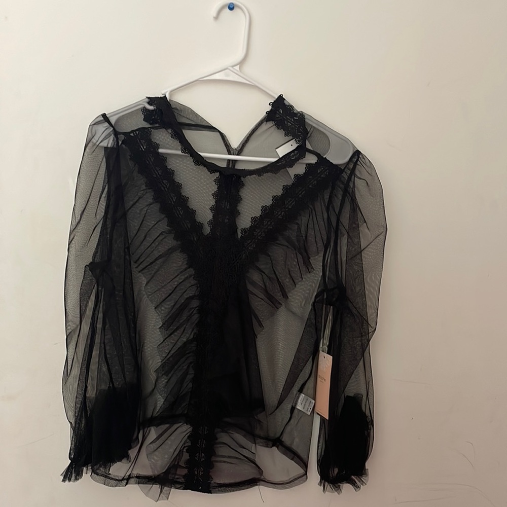 Black transparent shirt